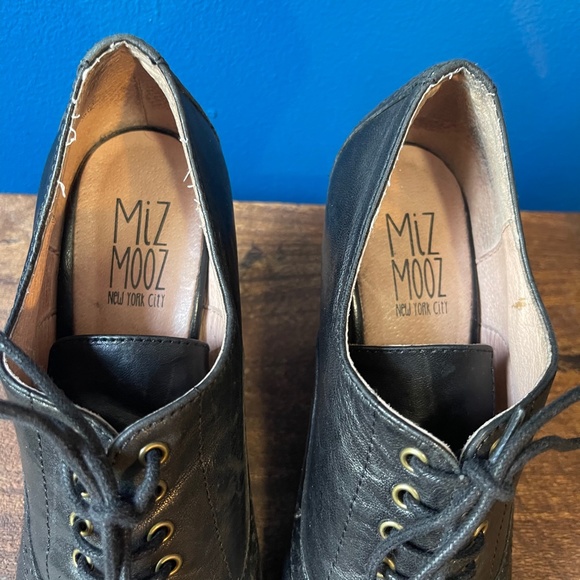 MIz Mooz NYC Wingtip Lace Up Joey Heel - Black - Picture 9 of 11